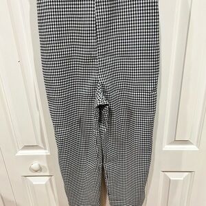 Forever 21 Black White Gingham Tie Front Skinny Jumpsuit small